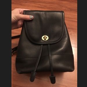 Vintage Coach genuine leather backpack purse